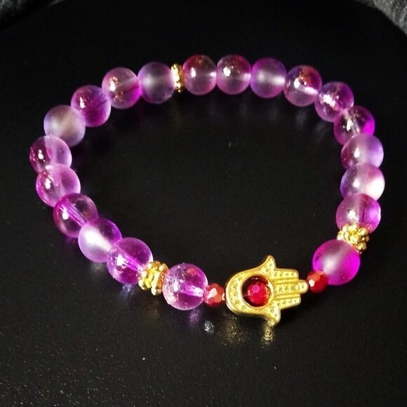๐๐๐ 3/$25!!! Flirty & Girly! Pretty in Pink! Hamsa Hand Protection Bracelet - Picture 5 of 7